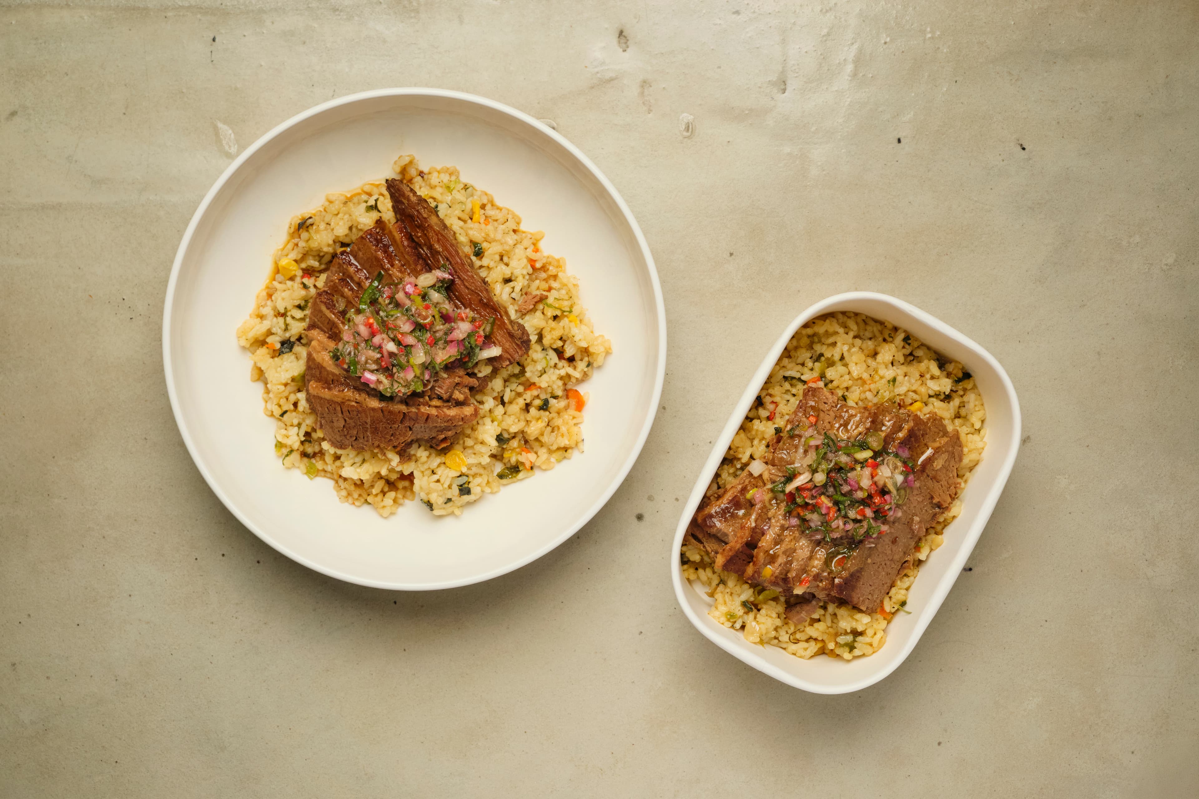 Master stock beef brisket & roast veggie rice