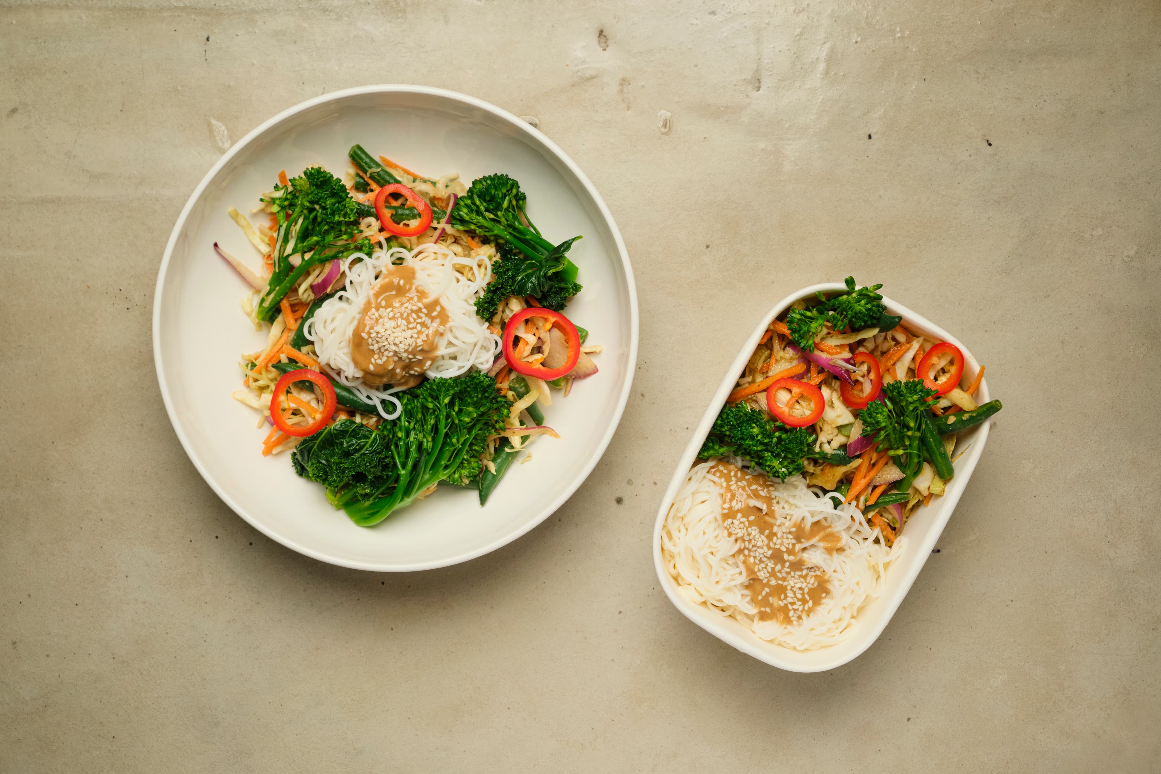 Tofu-noodle salad detail 2