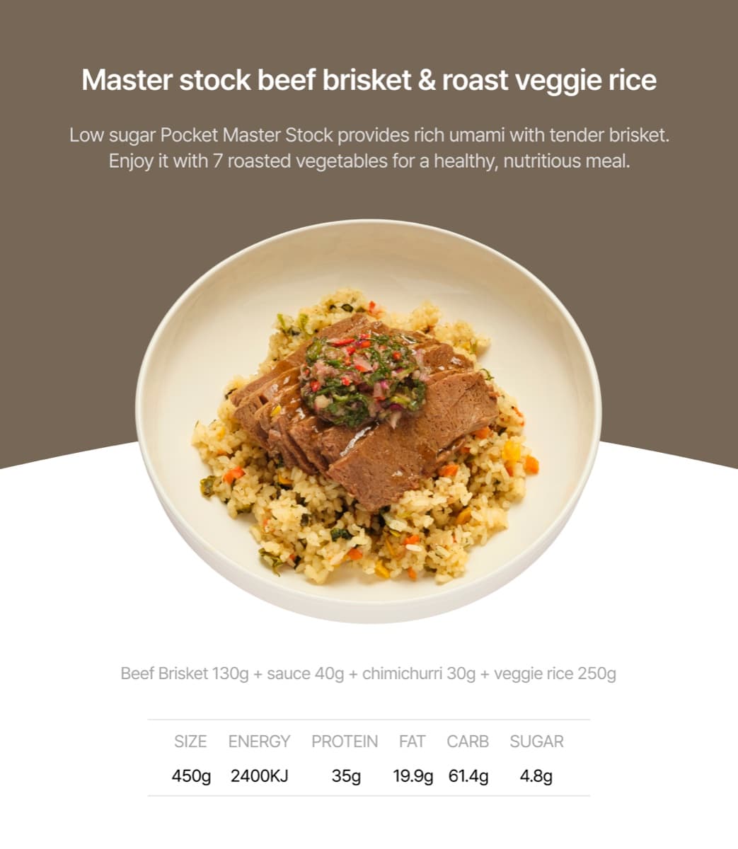 Master stock beef brisket & roast veggie rice detail 1
