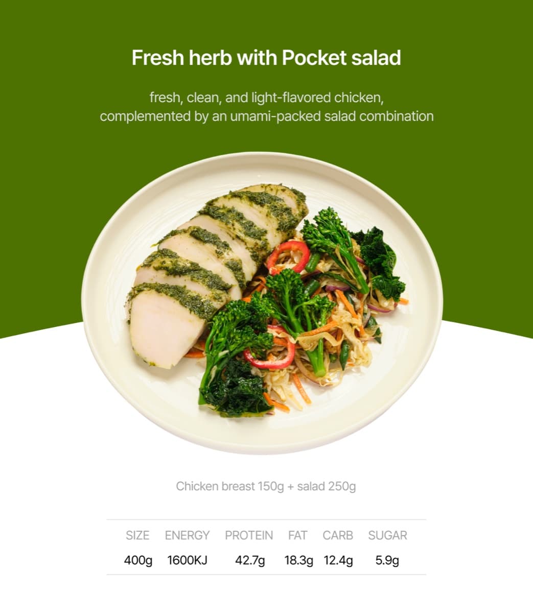 Fresh herb with Pocket salad detail 1