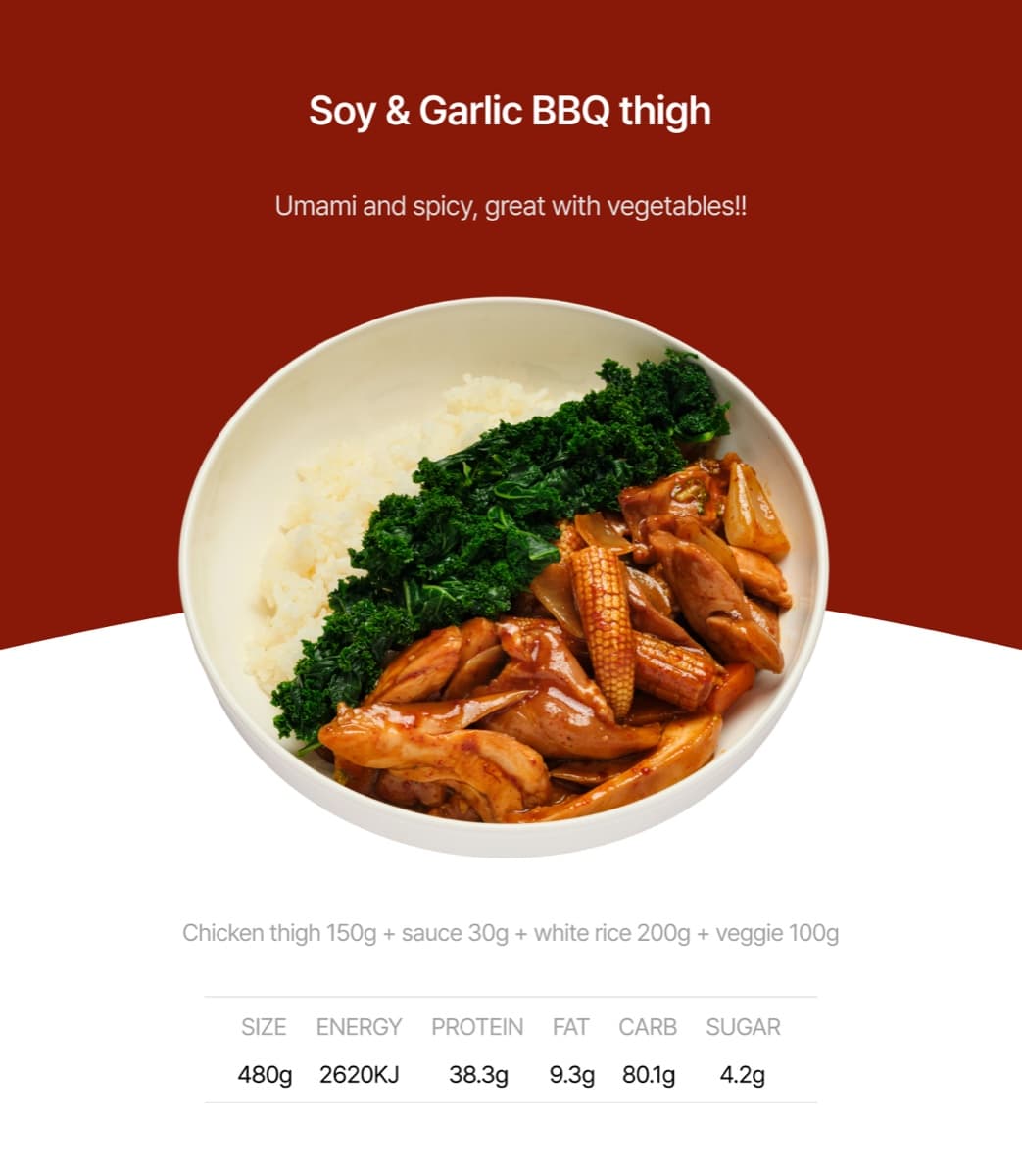 Soy & Garlic BBQ thigh detail 1