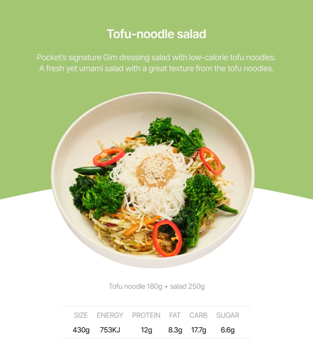 Tofu-noodle salad detail 1